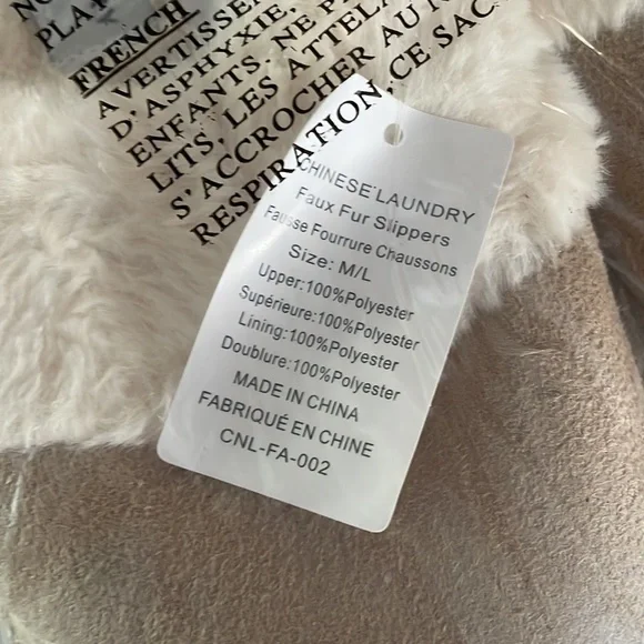 NWT Chinese Laundry Faux Fur Slippers- Holiday Giftable - Picture 7 of 7